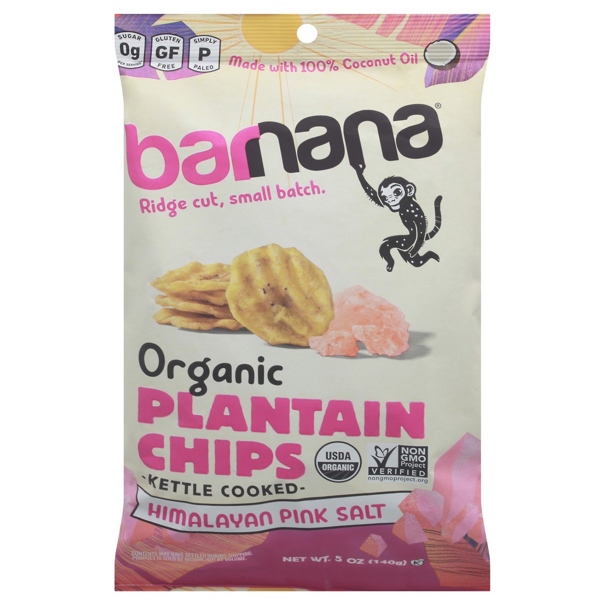 slide 1 of 9, Barnana Organic Plantain Chips, Himalayan Pink Salt, Kettle Cooked, 5 oz