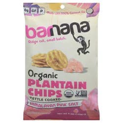 Barnana Organic Plantain Chips, Himalayan Pink Salt, Kettle Cooked - 5 oz