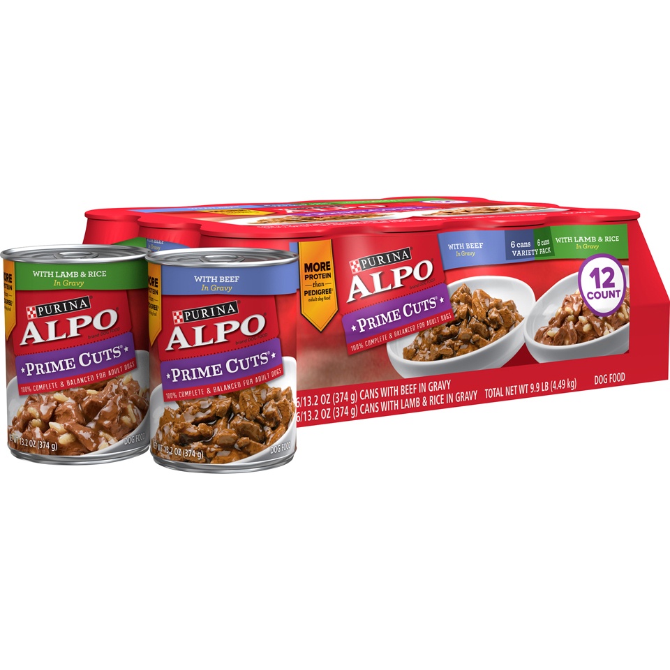 slide 2 of 9, ALPO Homestyle Prime Cuts in Gravy Variety Pack Wet Dog Food, 12 ct; 13.2 oz