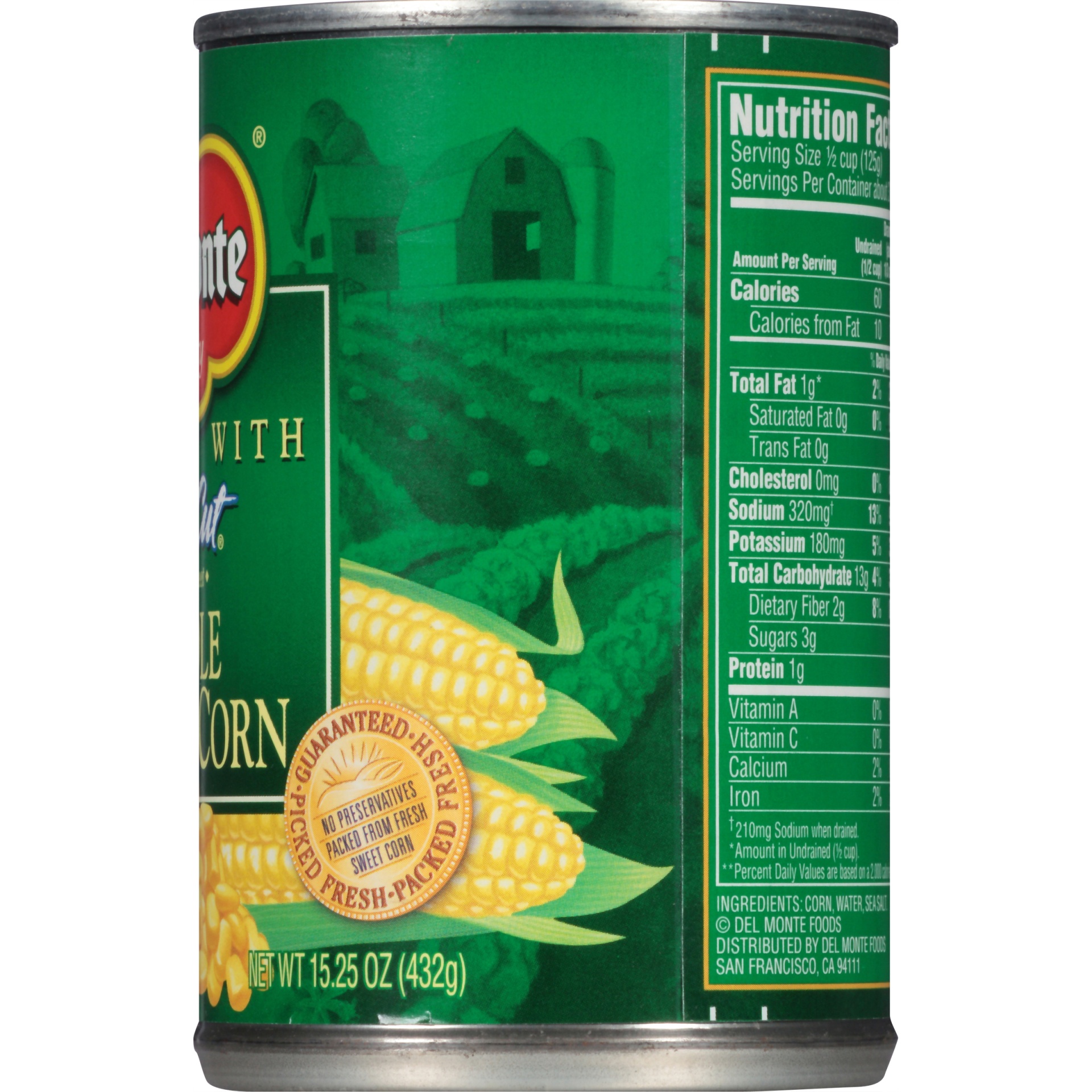 slide 4 of 6, Del Monte Corn Golden Sweet Whole Kernel, 15.25 oz