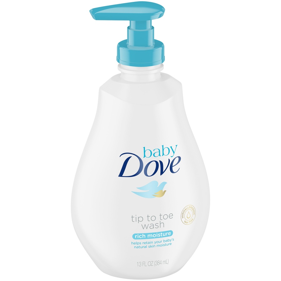 slide 3 of 4, Baby Dove Sensitive Skin Care Baby Wash Rich Moisture, 13 oz, 13 fl oz