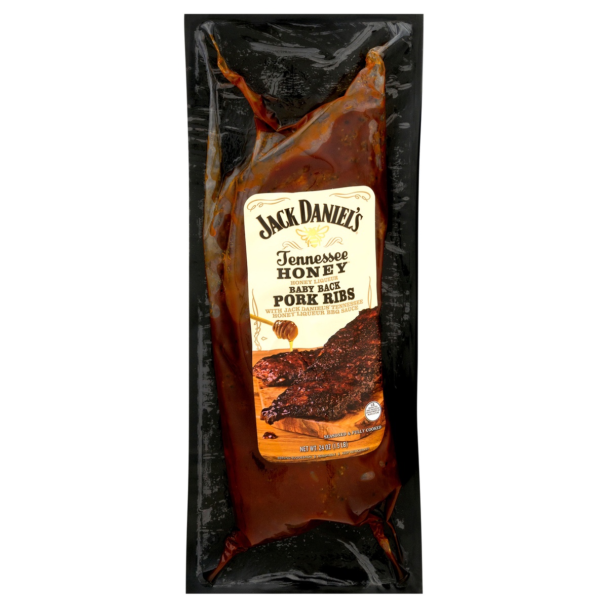 slide 1 of 6, Jack Daniel's Baby Back Pork Ribs Tennessee Honey, 24 oz