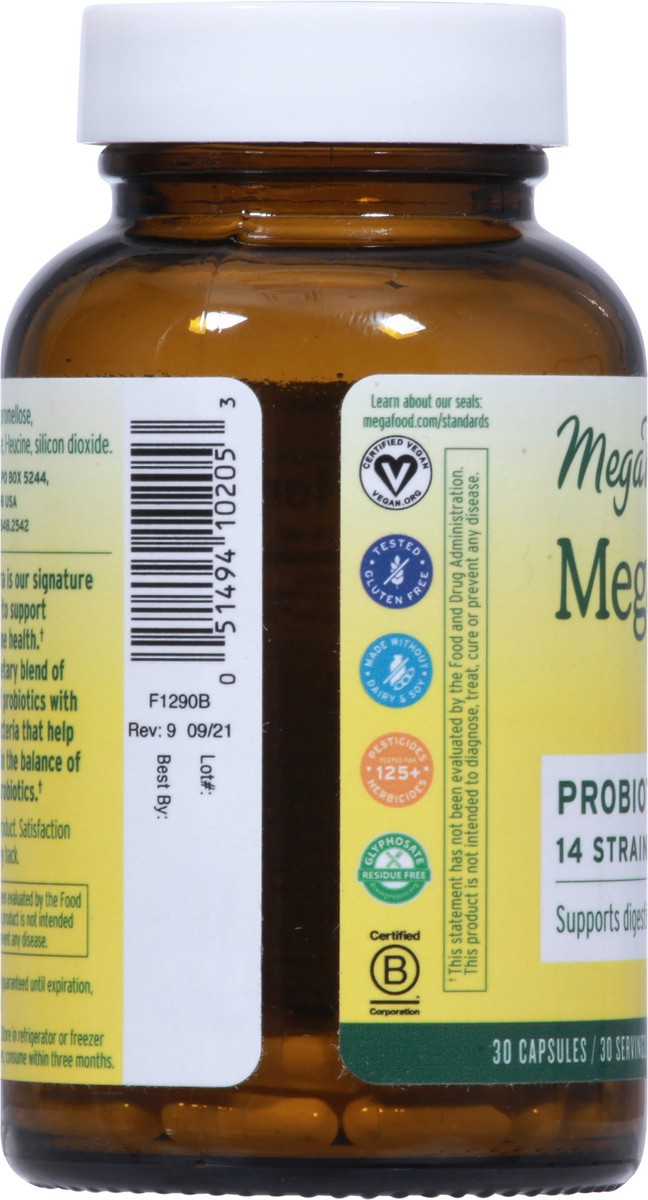 slide 7 of 9, MegaFood MegaFlora Probiotic 30 Capsules, 30 ct