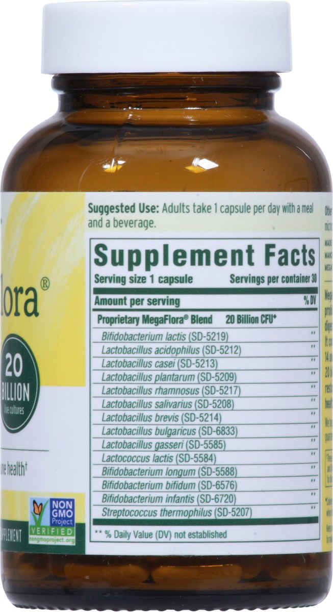 slide 8 of 9, MegaFood MegaFlora Probiotic 30 Capsules, 30 ct