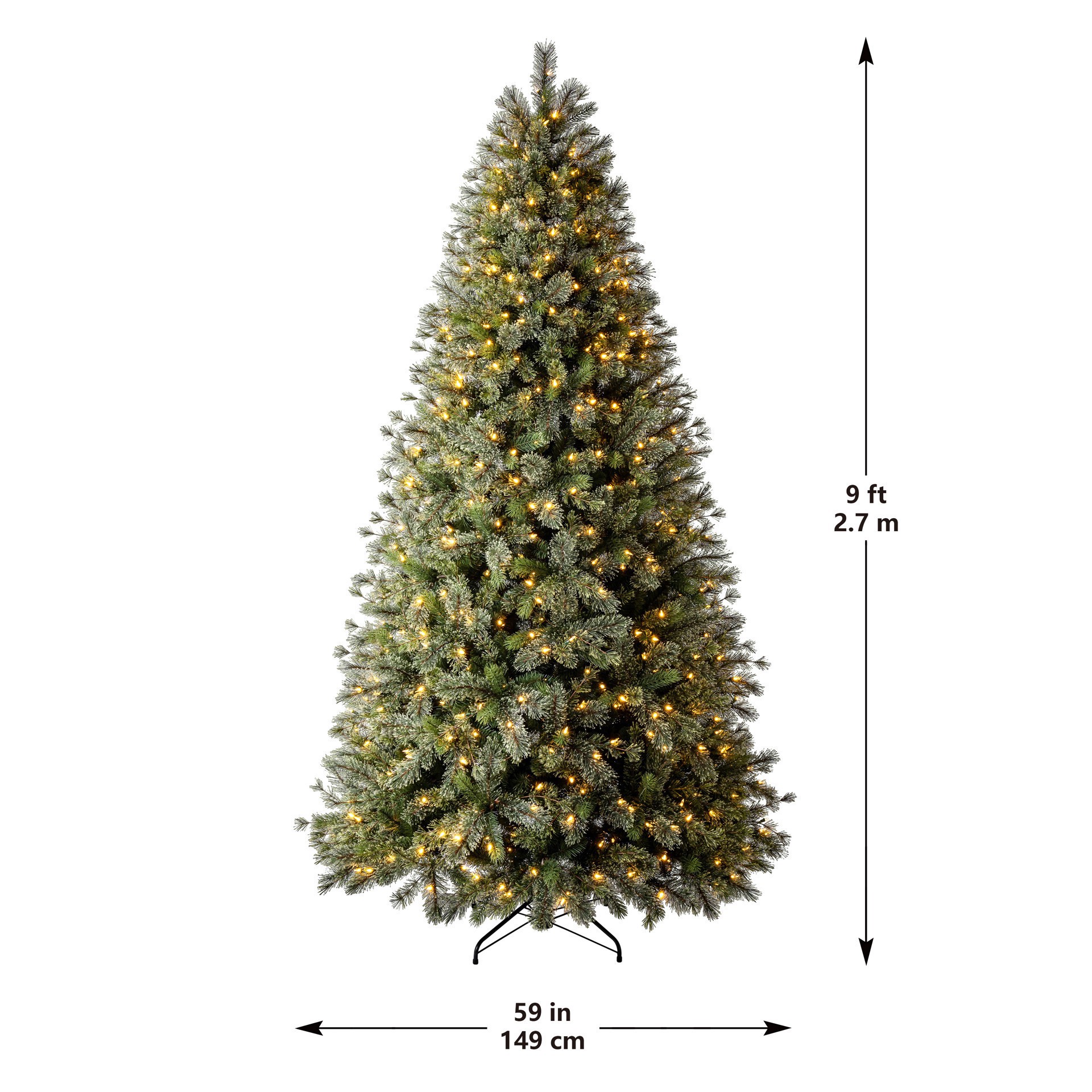 slide 4 of 8, 9ft. Pre-Lit Jackson Fir Artificial Christmas Tree, Warm White Led Lights By Ashland, 9 ft