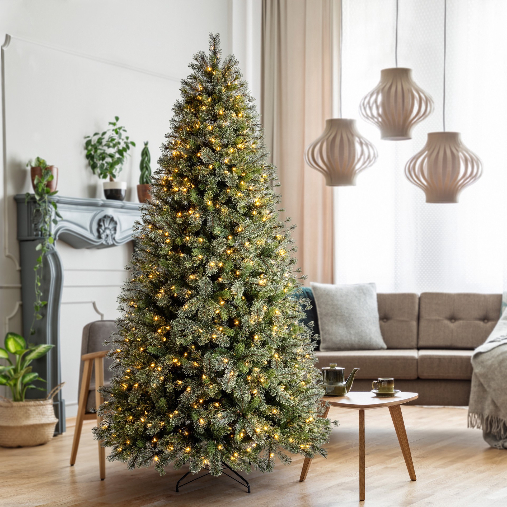 slide 5 of 8, 9ft. Pre-Lit Jackson Fir Artificial Christmas Tree, Warm White Led Lights By Ashland, 9 ft