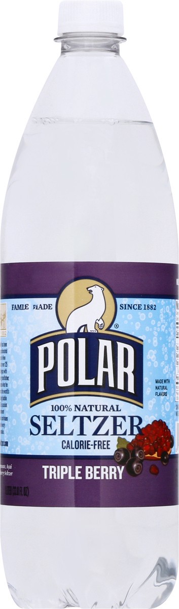 slide 6 of 10, Polar Triple Berry Seltzer Water - 1 liter, 1 liter