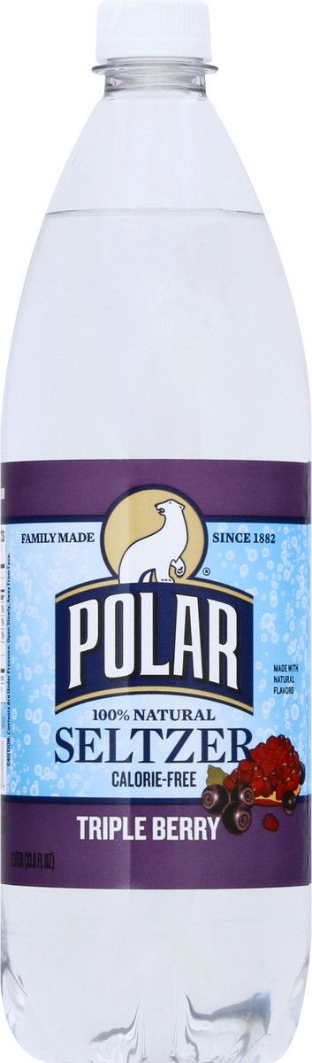 slide 3 of 10, Polar Triple Berry Seltzer Water - 1 liter, 1 liter