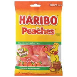 Haribo Soft & Fruity Peaches Gummi Candy Share Size 8 oz