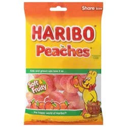 Haribo Soft & Fruity Peaches Gummi Candy Share Size 8 oz