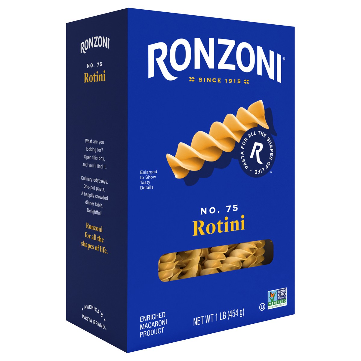 slide 2 of 9, Ronzoni Rotini, 16 oz, Non-GMO Spiral Corkscrew Pasta, 1 lb