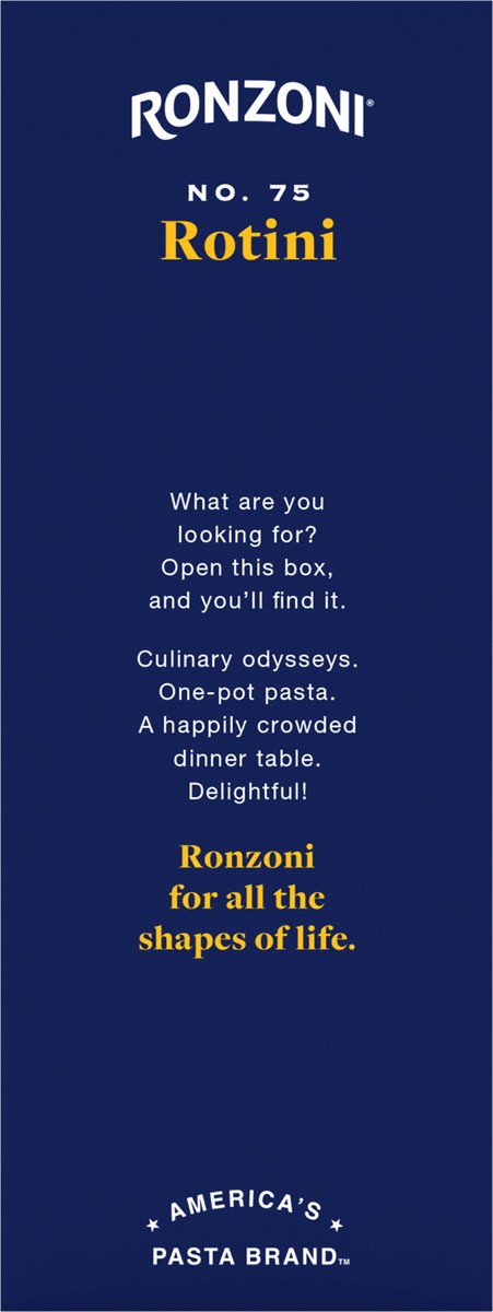 slide 7 of 9, Ronzoni Rotini, 16 oz, Non-GMO Spiral Corkscrew Pasta, 1 lb