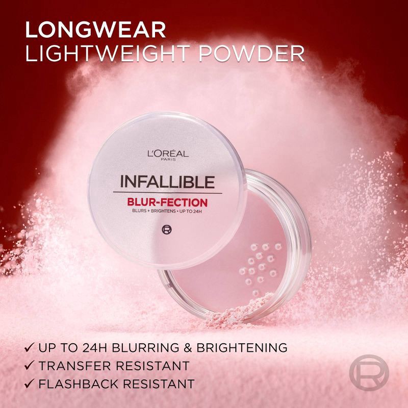 slide 6 of 10, L'Oréal 20 Translucent Light Infallible Blur-Fection Loose Setting Powder 0.21 oz, 0.21 oz