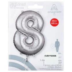 Anagram Number 8 Silver Balloon 26 Inch
