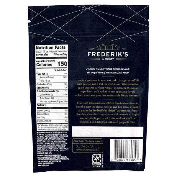 slide 4 of 8, FREDERIKS BY MEIJER Milk Chocolate Sea Salt Caramel Raisins, 12 oz, 12 oz