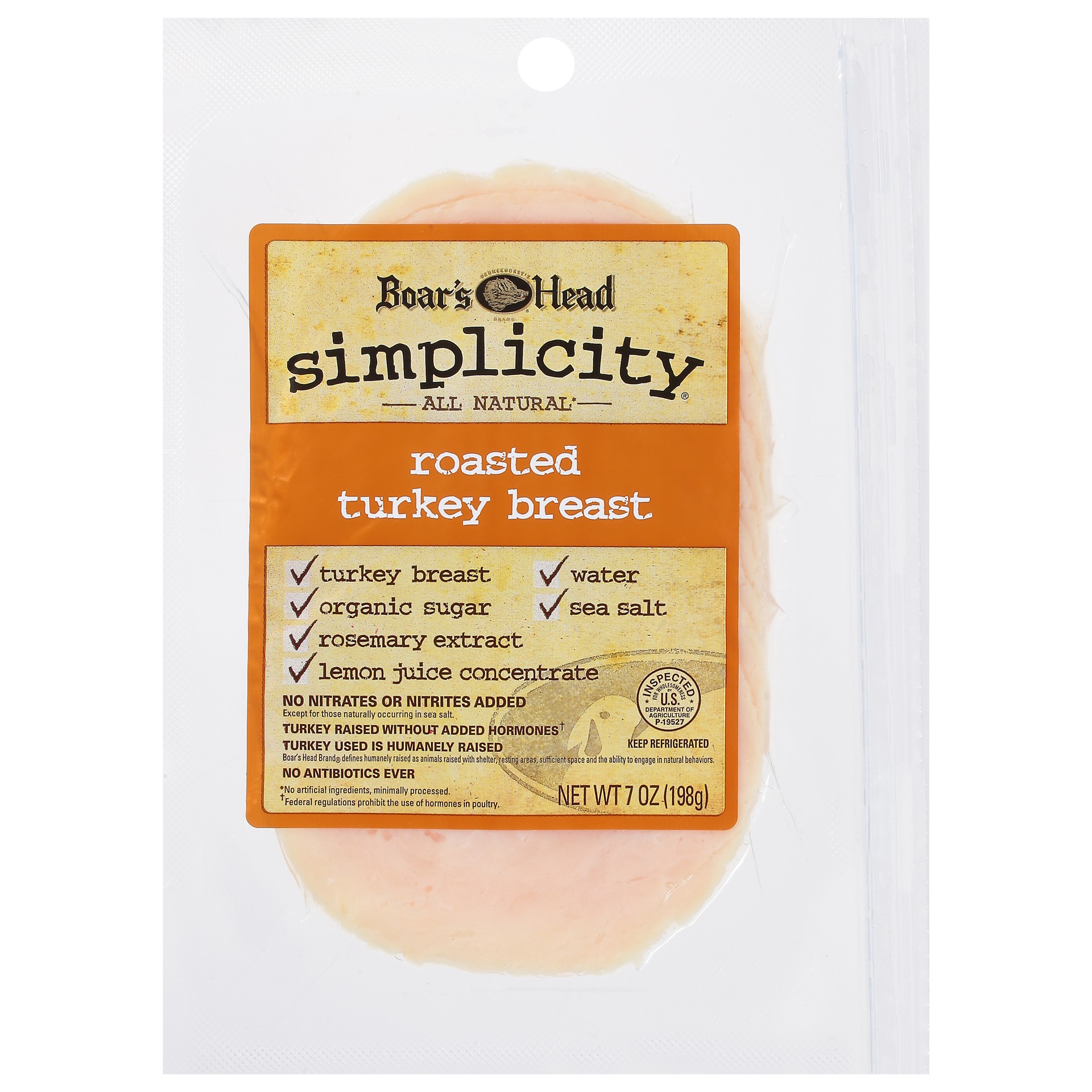 slide 1 of 1, Boar's Head Simplicity All Natural Roasted Turkey Breast, 1 ct