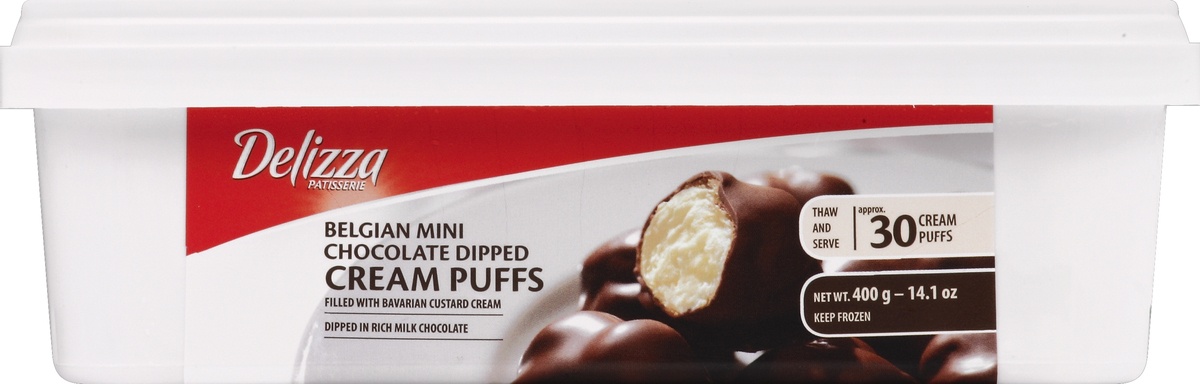 slide 4 of 4, Delizza Chocolate Enrobed Cream Puffs - 14.1 Oz, 10.5 oz