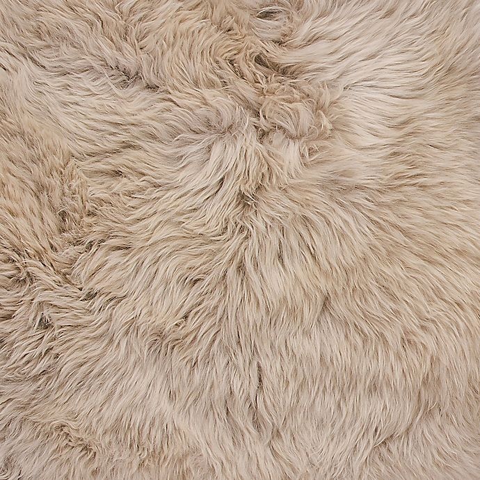 slide 2 of 6, Babyletto Natural 100%New Zealand Sheepskin Accent Rug - Taupe, 2 ft x 3 ft
