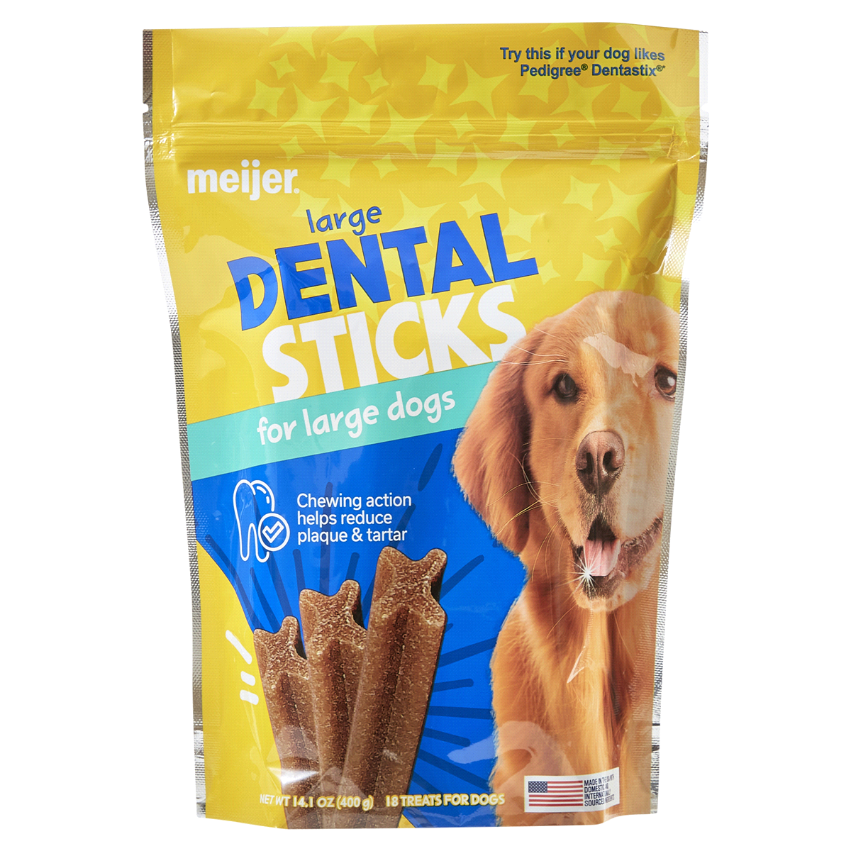 slide 1 of 29, Meijer Dental Treat Large, 18 ct