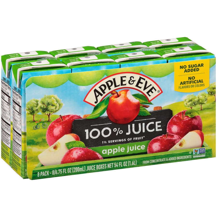 adam eve apple juice calories