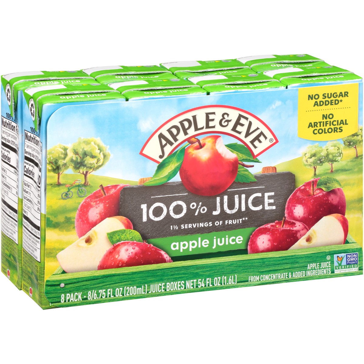 slide 4 of 11, Apple & Eve Apple Juice 100% Juice 8-6.75 fl. oz. Aseptic Packs, 8 ct; 6.75 fl oz