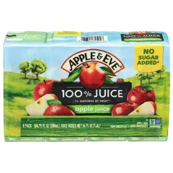 Apple & Eve Apple Juice 100% Juice Aseptic Packs - 8 ct; 6.75 fl oz