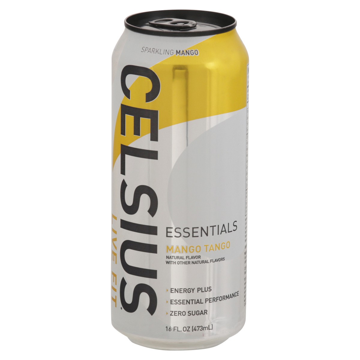 slide 12 of 14, CELSIUS ESSENTIALS, Sparkling Mango Tango, Performance Energy Drink 16 Fl Oz Single Can, 16 fl oz