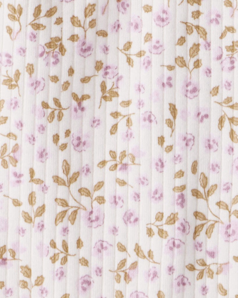 slide 4 of 5, Littleplanet Toddler 2-Pack Organic Cotton Rib Leggings Botanic Muse, Plum Purple 3T, 1 ct