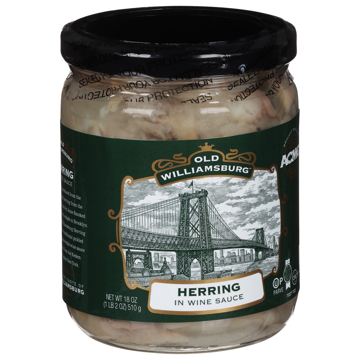 slide 9 of 9, ACME Old Williamsburg Herring in Wine Sauce 18 oz, 18 oz