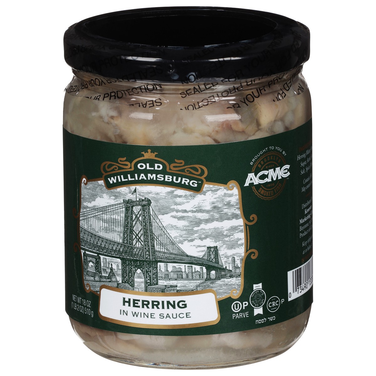 slide 2 of 9, ACME Old Williamsburg Herring in Wine Sauce 18 oz, 18 oz