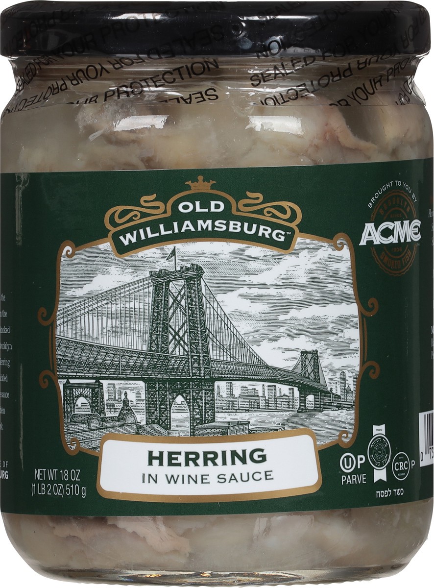 slide 5 of 9, ACME Old Williamsburg Herring in Wine Sauce 18 oz, 18 oz