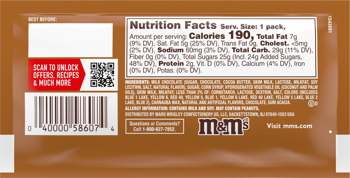 slide 4 of 9, M&M's Caramel Cold Brew Milk Chocolate Candy- 1.41 oz, 1.41 oz