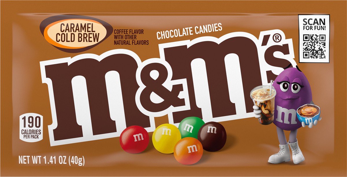 slide 2 of 9, M&M's Caramel Cold Brew Milk Chocolate Candy- 1.41 oz, 1.41 oz