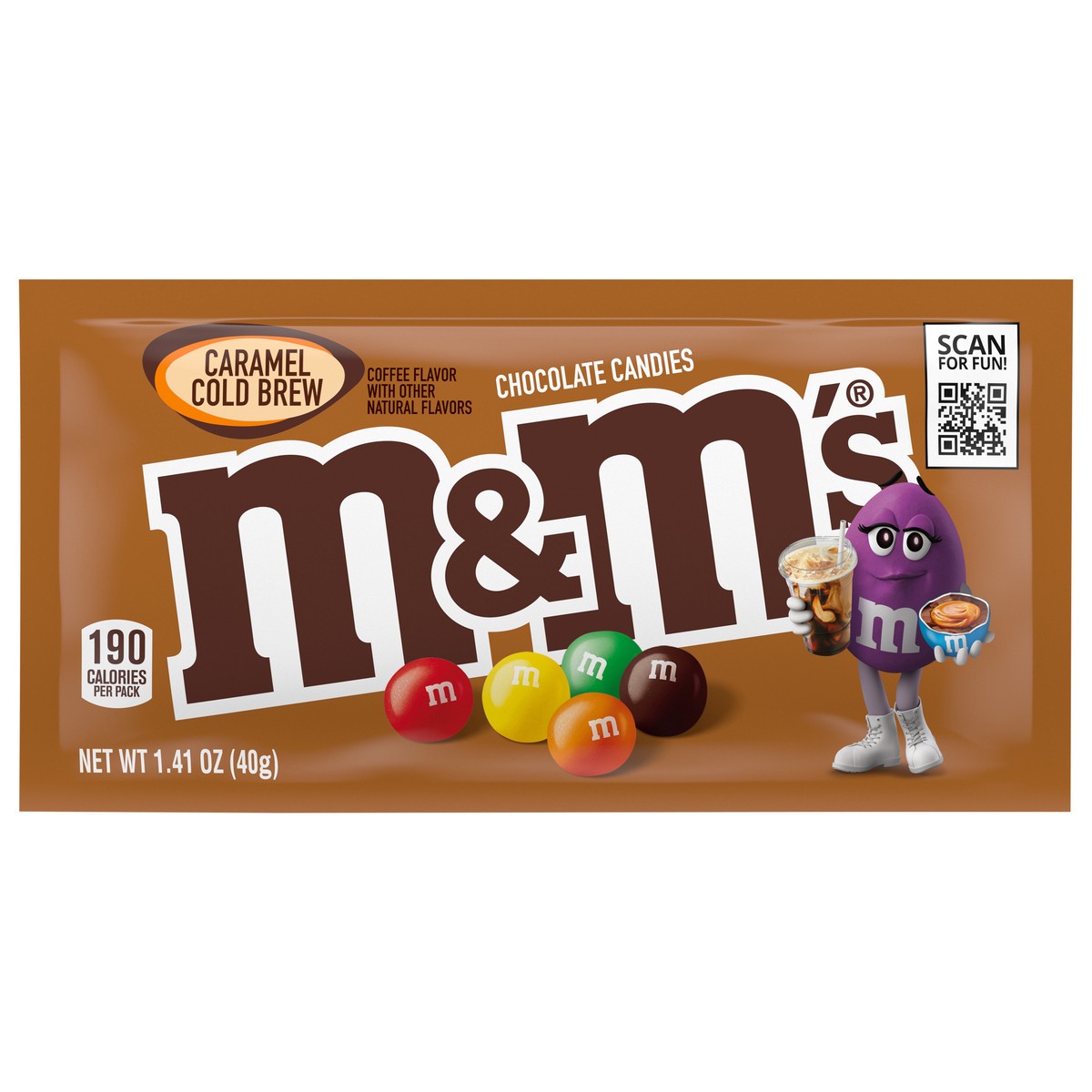 slide 1 of 9, M&M's Caramel Cold Brew Milk Chocolate Candy- 1.41 oz, 1.41 oz