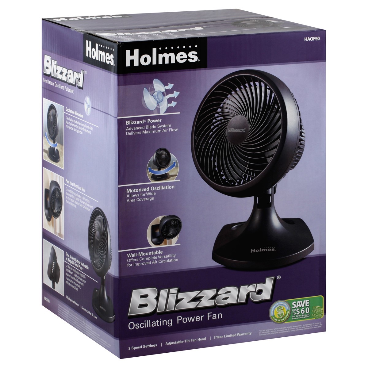 slide 2 of 5, Holmes Fan 1 ea, 1 ct