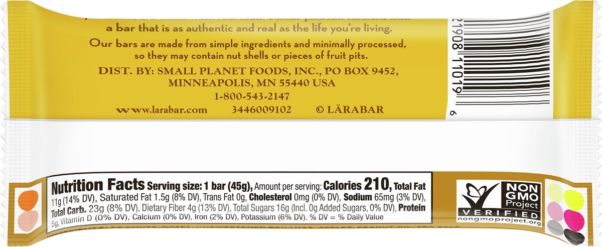 slide 5 of 12, LÄRABAR Peanut Butter Banana Fruit & Nut Bar 1.6 oz, 1.6 oz