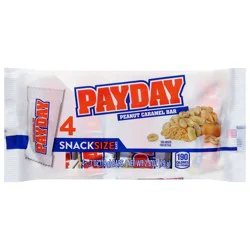 Payday Peanut Caramel Snack Size Bars 4 - 0.7 oz Bars