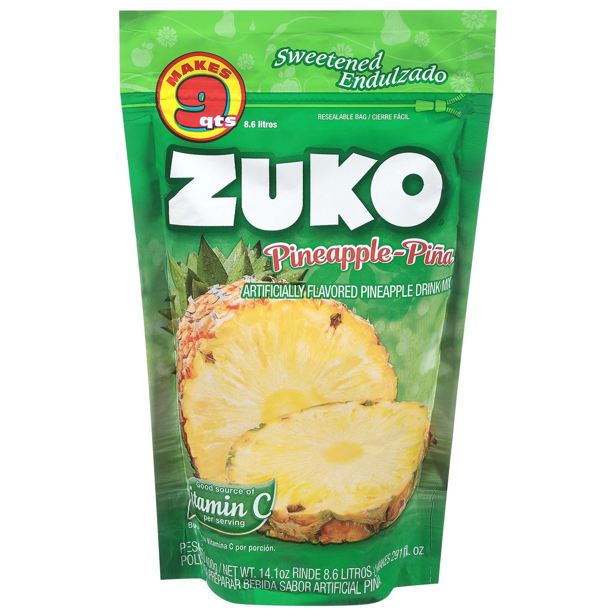 slide 1 of 14, Zuko Pineapple-Pina Drink Mix 14.1 oz, 14.1 oz