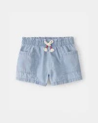 Carter's Baby Girl Chambray Shorts - Blue 12M
