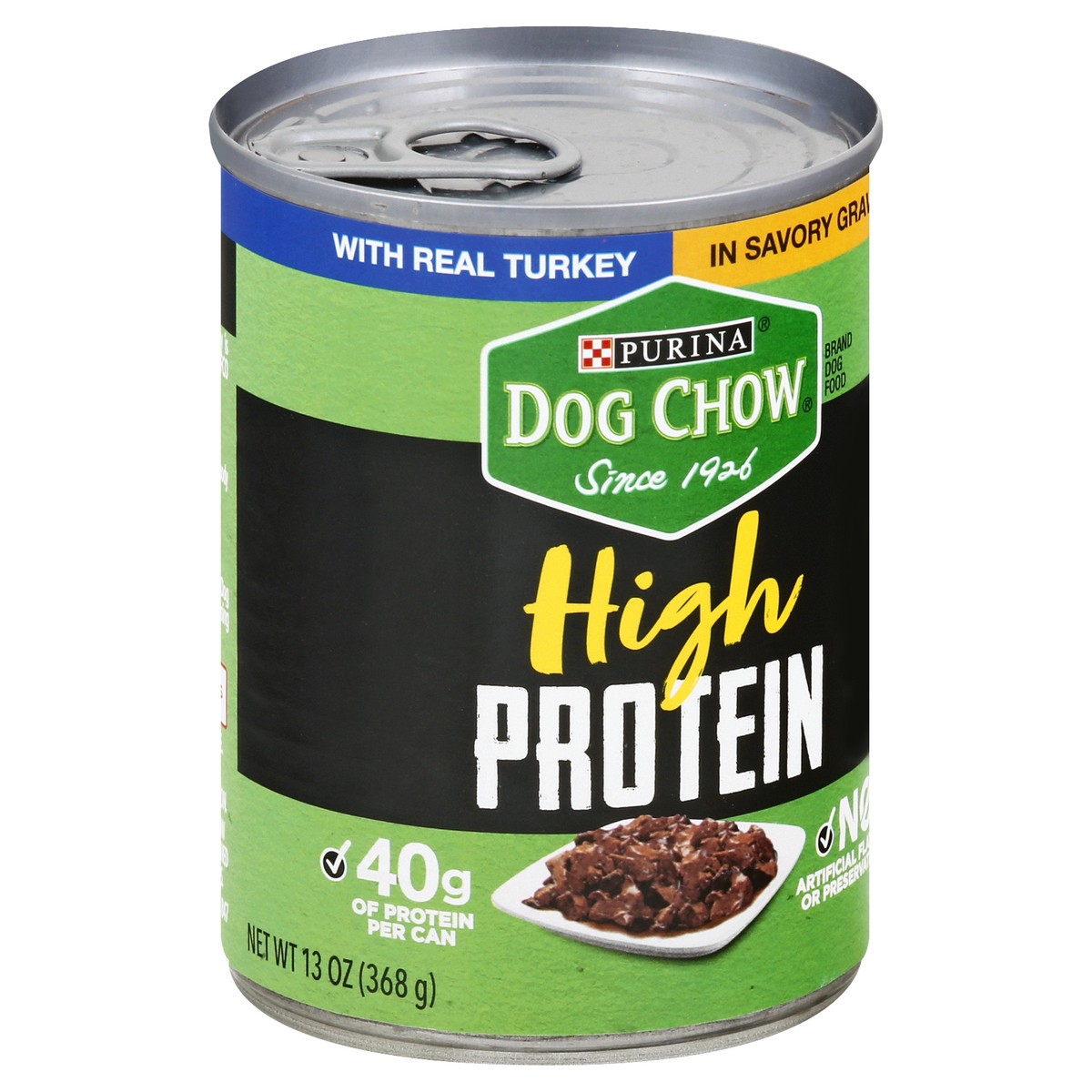 slide 2 of 9, Dog Chow Purina Dog Chow High Protein Gravy Wet Dog Food, High Protein With Real Turkey, 13 oz