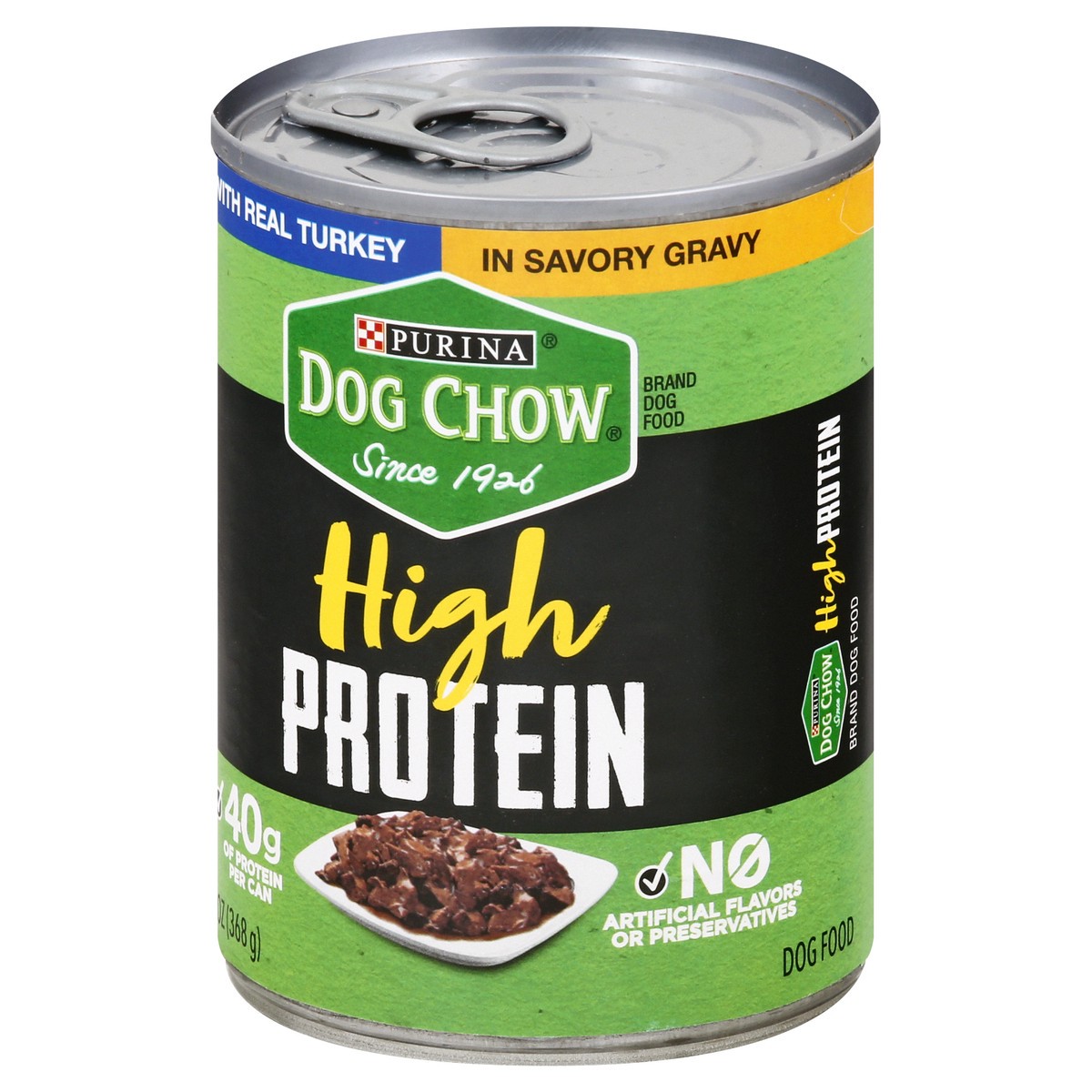 slide 8 of 9, Dog Chow Purina Dog Chow High Protein Gravy Wet Dog Food, High Protein With Real Turkey, 13 oz