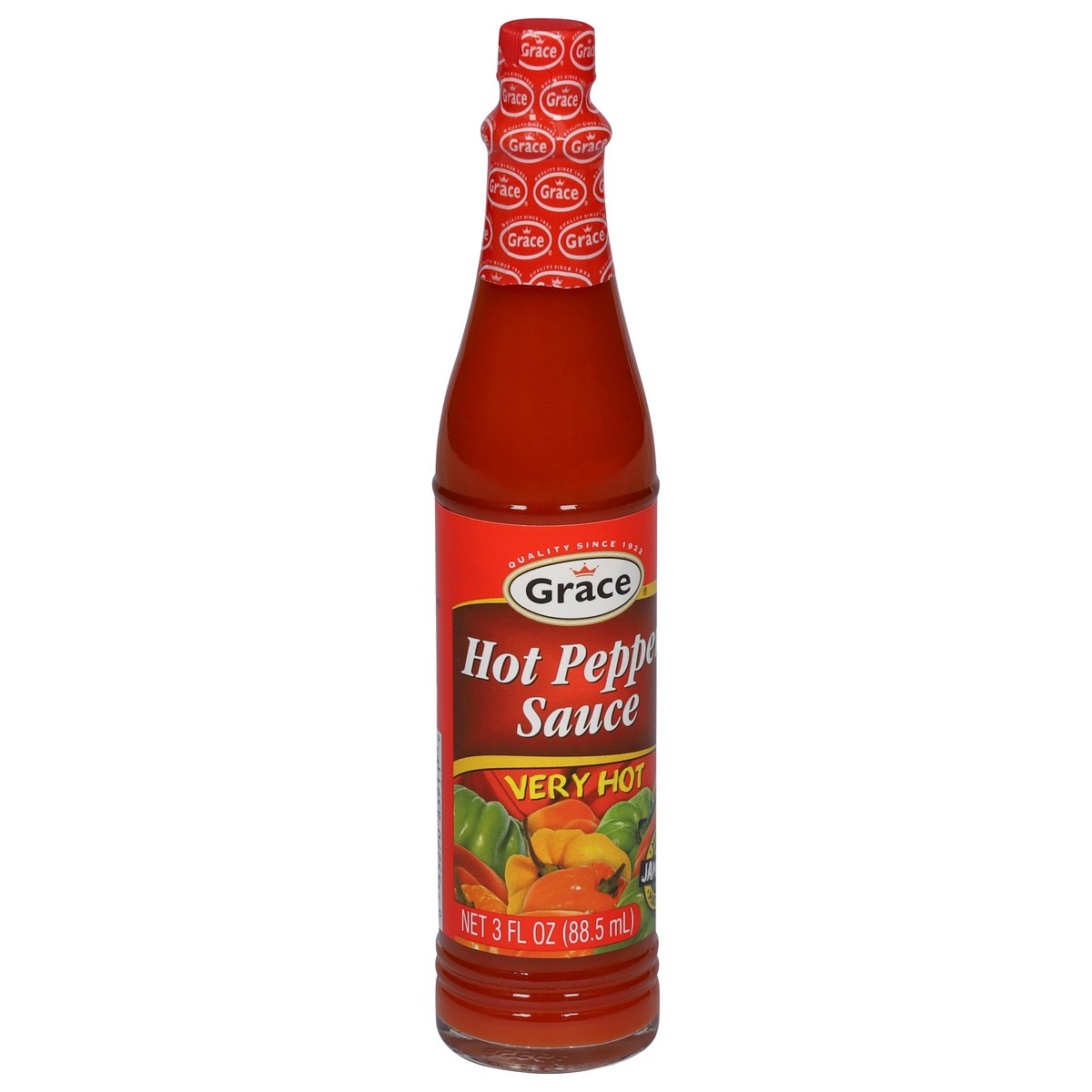 slide 6 of 9, Grace Very Hot Pepper Sauce 3 fl oz, 3 fl oz