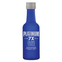 Platinum 7X Seven Times Distilled Extra Smooth Vodka, 50ml 80 Proof