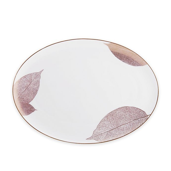 slide 1 of 1, Mikasa Adelynn Gold Oval Platter, 1 ct