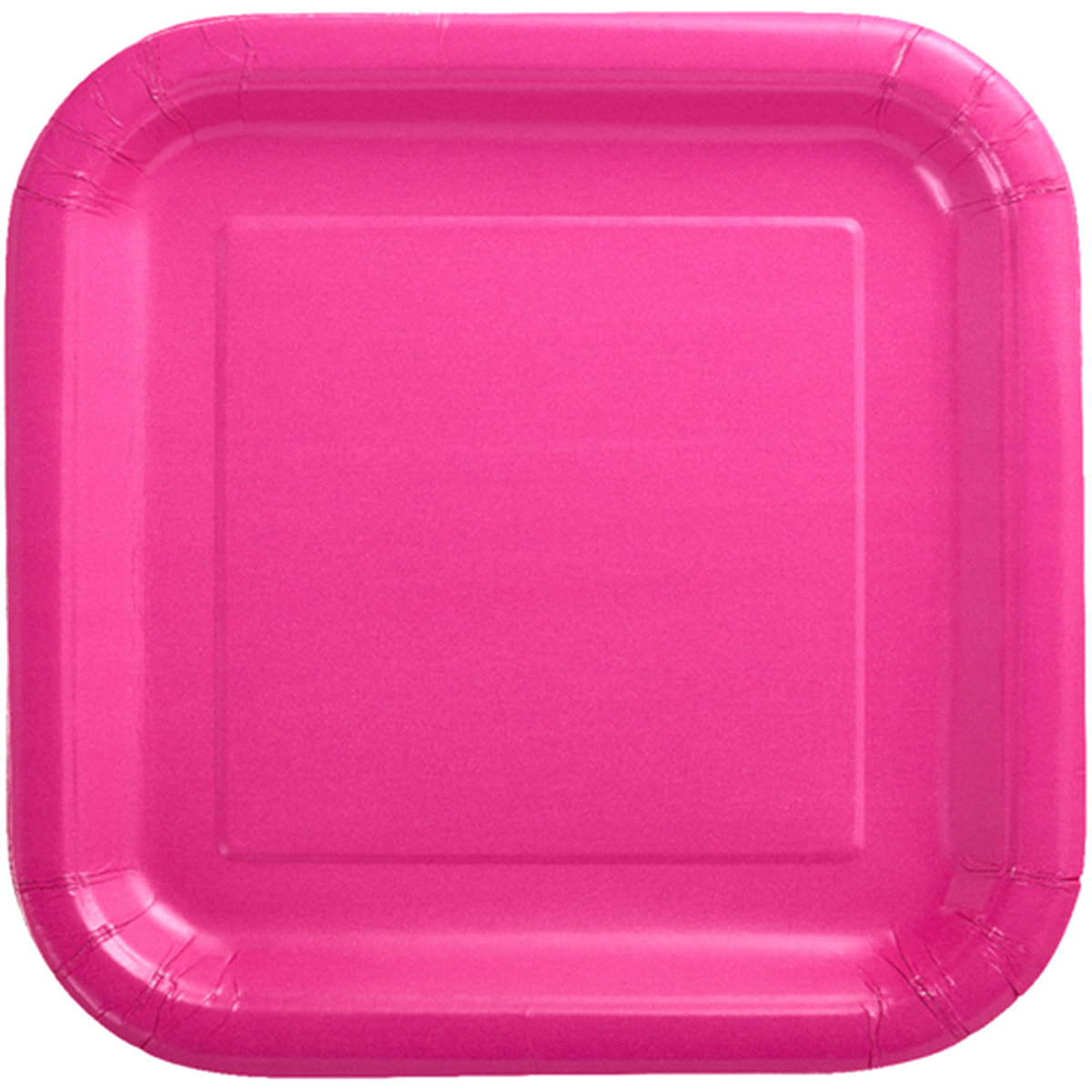 slide 1 of 1, Unique Hot Pink Square Dinner Plates 9 Inch, 14 ct; 9 in
