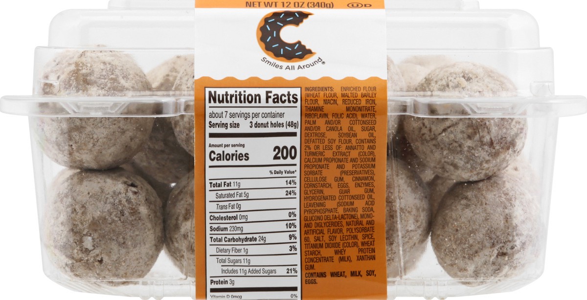 slide 8 of 9, Clyde's Classic Cinnamon Lil' Smiles Donuts 12 oz, 12 oz