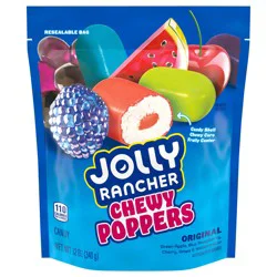 JOLLY RANCHER Chewy Poppers Original Fruit Flavored Candy Bag, 12 oz