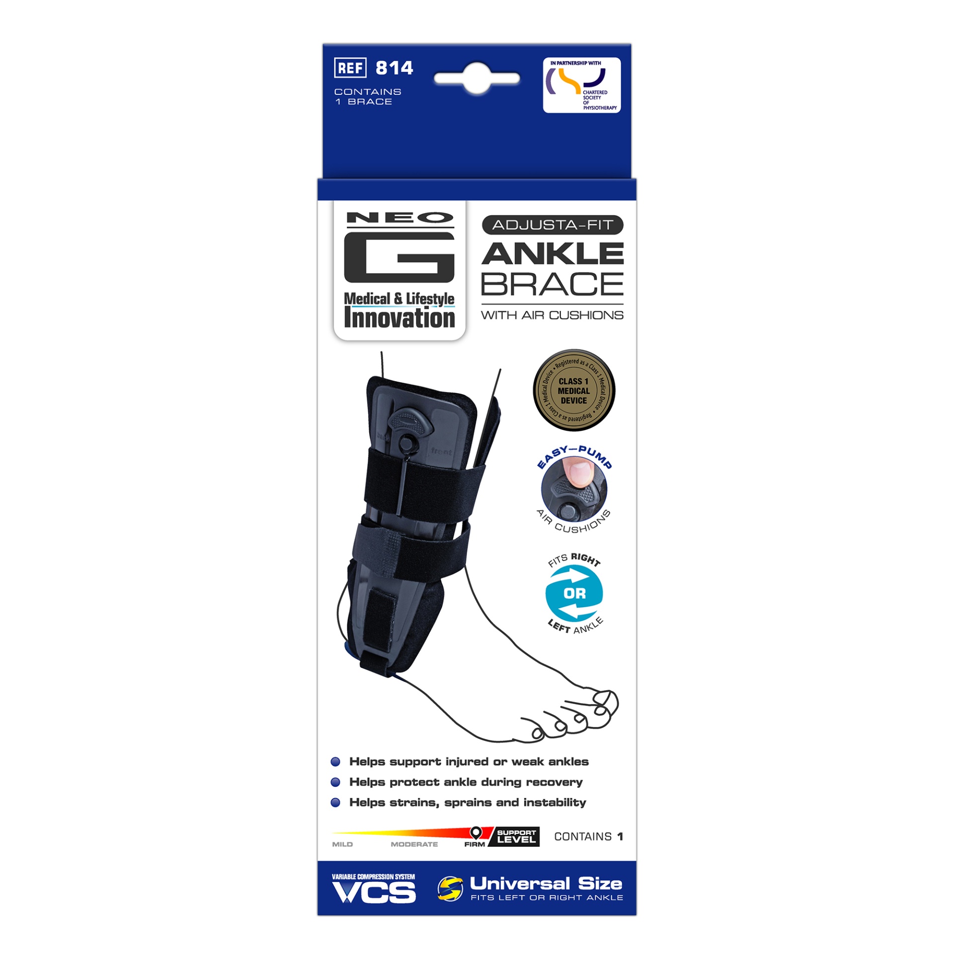 slide 1 of 1, Neo G Ankle Brace - Os, 1 ct