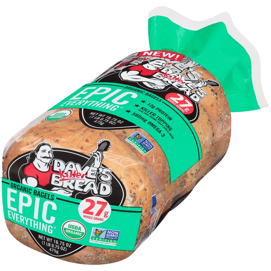 Dave's Killer Bread® Epic Everything® Organic Bagels 16.75 oz. Bag 16.