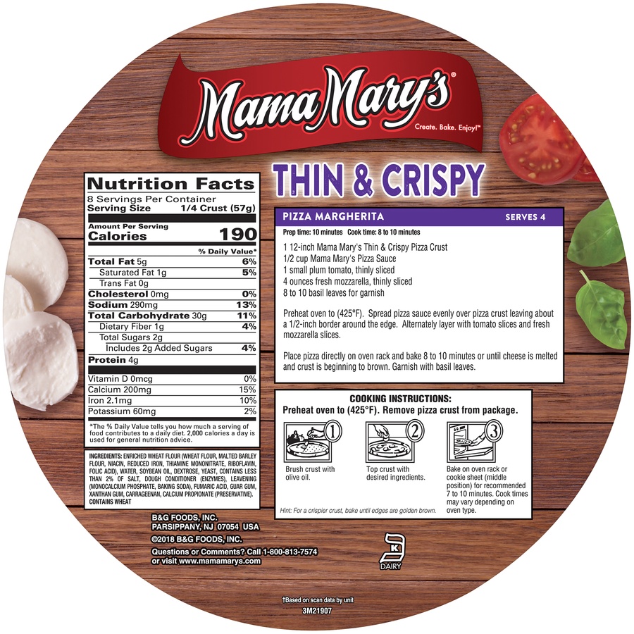 slide 2 of 4, Mama Mary's Thin & Crispy Pizza Crusts 2 ea, 